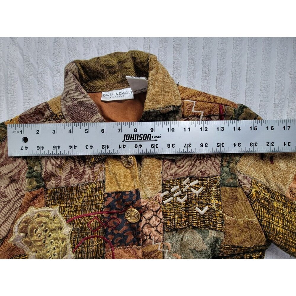 Draper's & Damon's Women's Patchwork Collared But… - image 5